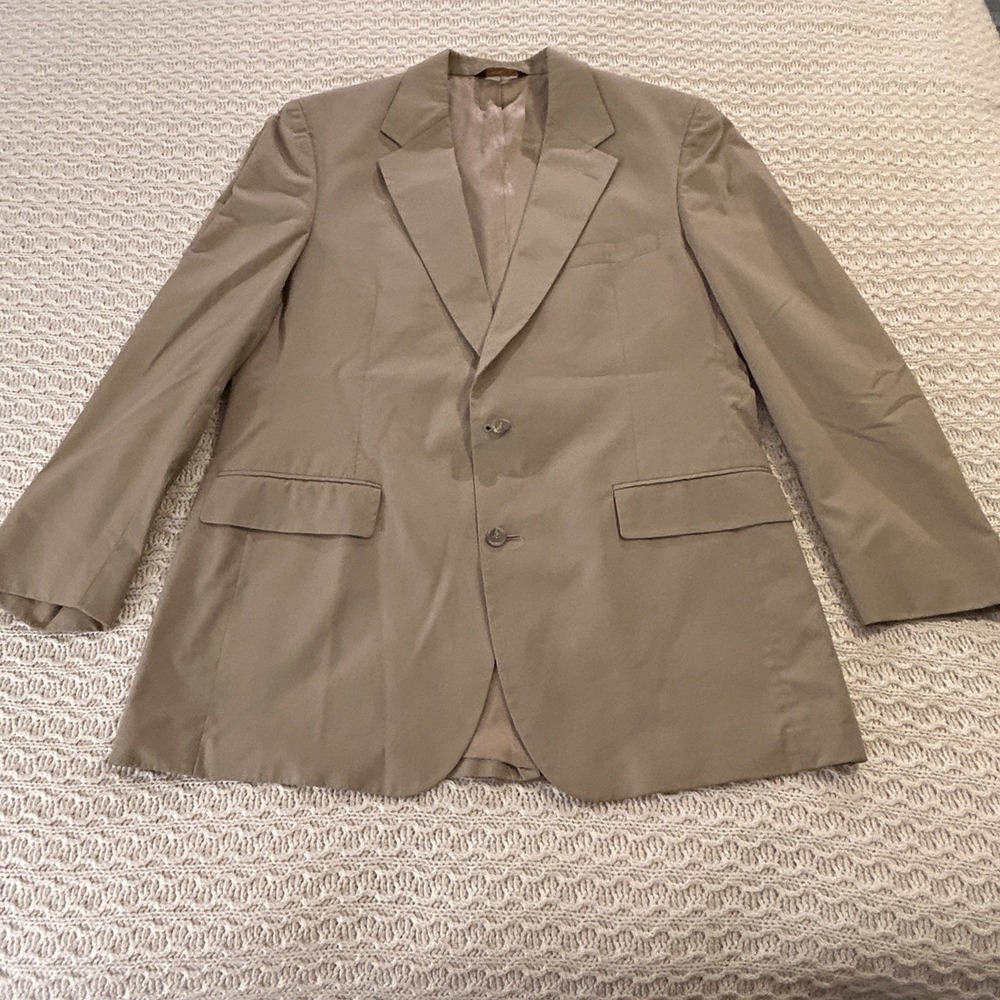 Brooks Brothers Tan 44 Long 2 button blazer made in USA